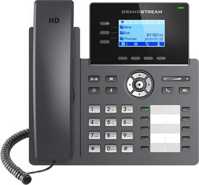 Grandstream GRP2604P SIP phone, 2,48  LCD, 6x SIP account and PoE