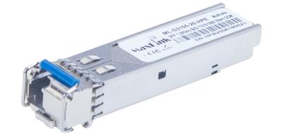 MaxLink 1.25G SFP optical HP module, WDM(BiDi), SM, Tx 1310/Rx1550nm, 20km, 1x LC connector, DDM, HPE comp.