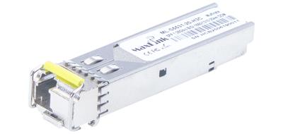 MaxLink 1.25G SFP optical HP modul, WDM(BiDi), SM, Tx 1550/Rx1310nm, 20km, 1x LC connector, DDM, H3C komp.