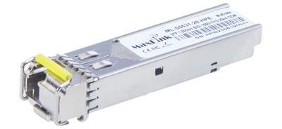 MaxLink 1.25G SFP optical HP modul, WDM(BiDi), SM, Tx 1550/Rx1310nm, 20km, 1x LC connector, DDM, HPE komp.