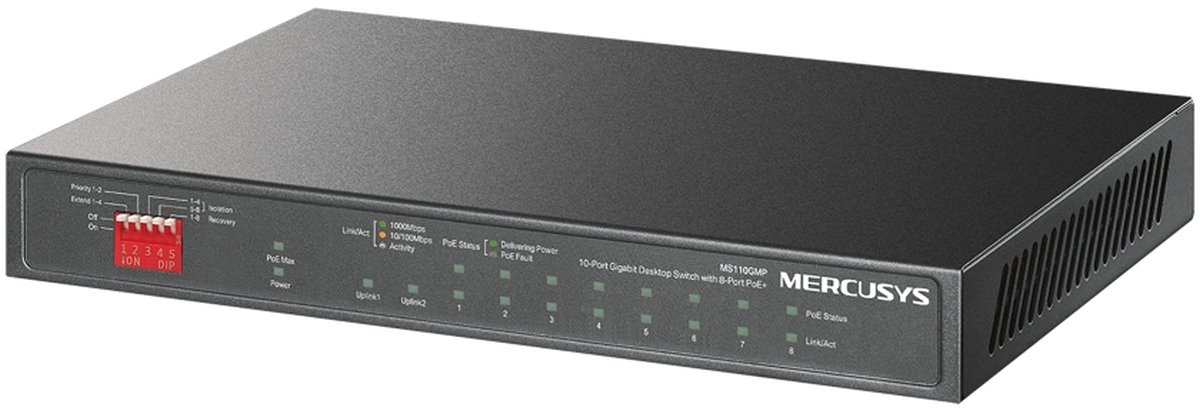 MERCUSYS MS110GMP, 10-Port desktop switch with 8-Port PoE+