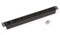 TRITON 19 distribution panel 14xIEC C13, black, without cable