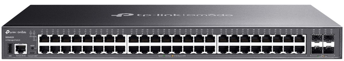 TP-Link SG5452X - Omada 48-Port Gigabit Stackable Lite L3 Managed Switch with 4× 10G SFP+ Slots