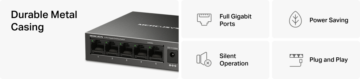 MERCUSYS MS105GS Banner