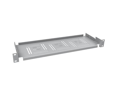 Solarix shelf 19" 1U 150mm storage tray RAL 7035 front rail mount UP-01-G