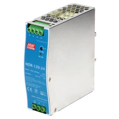 MEAN WELL NDR-120-24, DIN rail power supply, 24V, 120W