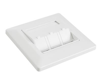 Solarix SX9-3-0-WH, Flush-mount modular outlet, 3x keystones