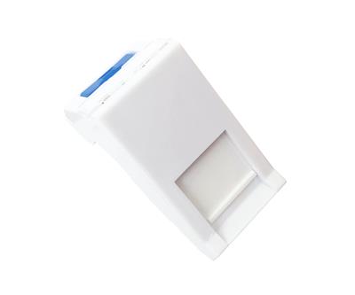 Solarix SXF-M-1-22,5-WH-U, French style module, 1x keystone, 22.5x45mm, angled
