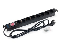 TRITON 19 distribution panel 8x230V DE outlets, black, 2m