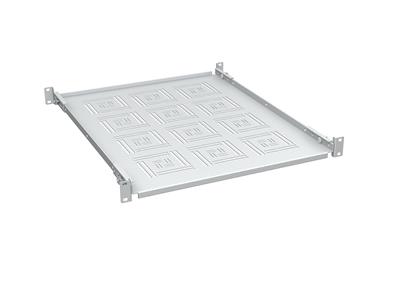 Solarix Shelf 19" 1U 550mm fixed RAL 7035 attachment to front and rear rails UP-15-G