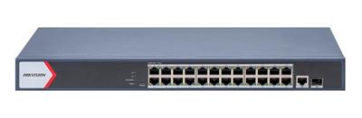 Hikvision DS-3E1526P-EIV2 PoE Smart managed switch, 24x PoE, 370W