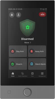 Hikvision DS-PK670MDWNP/Black, AX HYBRID PRO touchscreen keypad, black