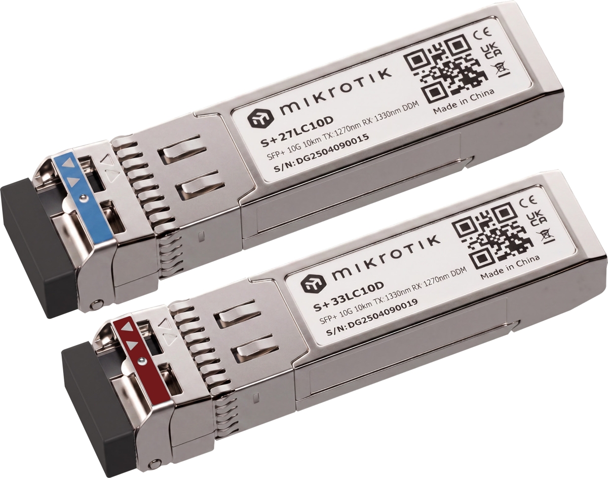 MikroTik SFP28 optical modules S+2733LC10D, SM, 10km, 10G