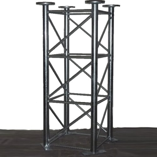 Concrete base part for lattice mast length 1m, diameter 4x 48mm