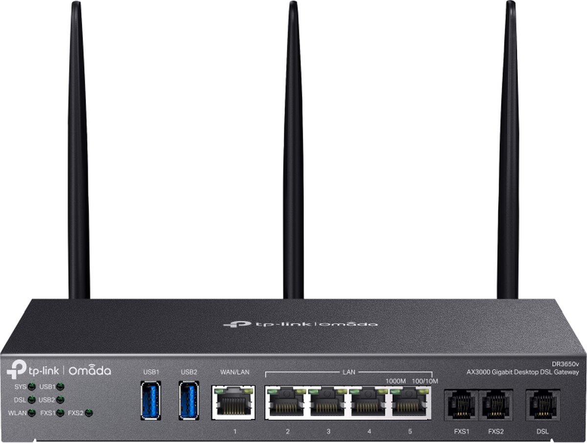 TP-Link DR3650V - Omada AX3000 Wi-Fi 6 Gigabit Desktop DSL Gateway