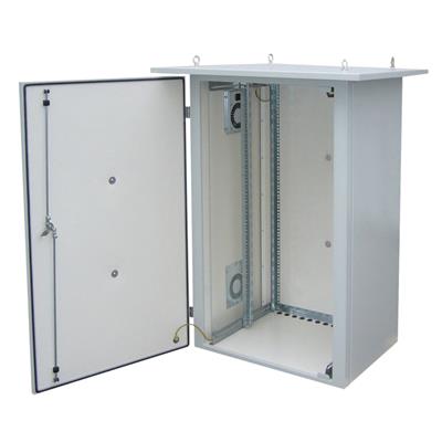 Solarix thermally insulated cabinet LC-07 24U 700x600 RAL7035 with vent. left side LC-07-24U-76-25002-0L-G