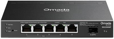 TP-Link SG2206MP Omada Access 6-port Gigabit switch with 4-port PoE+