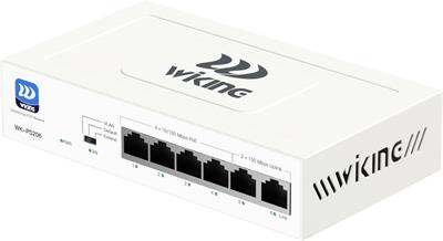 Wiking WK-PS206 PoE switch, 6x LAN/4x PoE, 45W